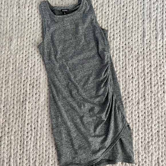 Leith Dresses & Skirts - Tildon Gray Bodycon Ruched Dress M